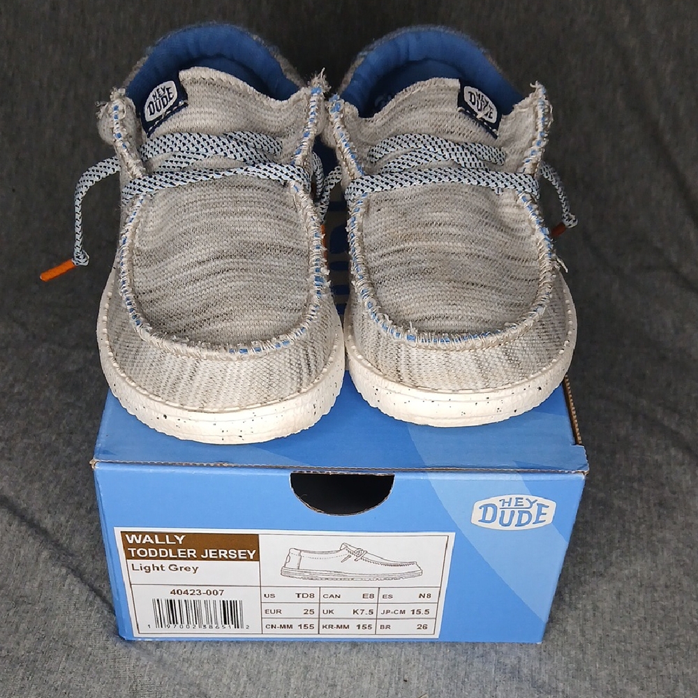 Hey Dude Kids Sneakers in Gray and Blue